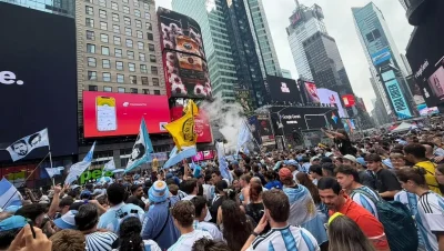 Nueva York vivió una multitudinaria previa argentina antes de la final