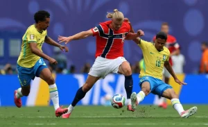 Haaland silenció a Brasil y metió a Noruega en cuartos