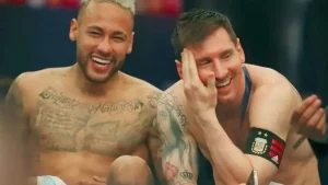 Neymar y Messi tras la final de la Copa América 2021