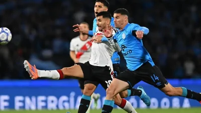 Ángel Correa en el partido de River ante Belgrano en el estadio Mario Alberto Kempes.