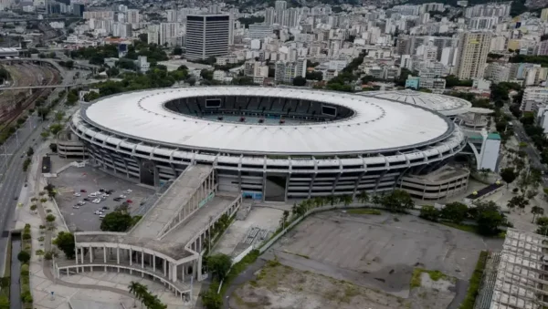 Vista aérea del estadio Maracaná en Río de Janeiro.